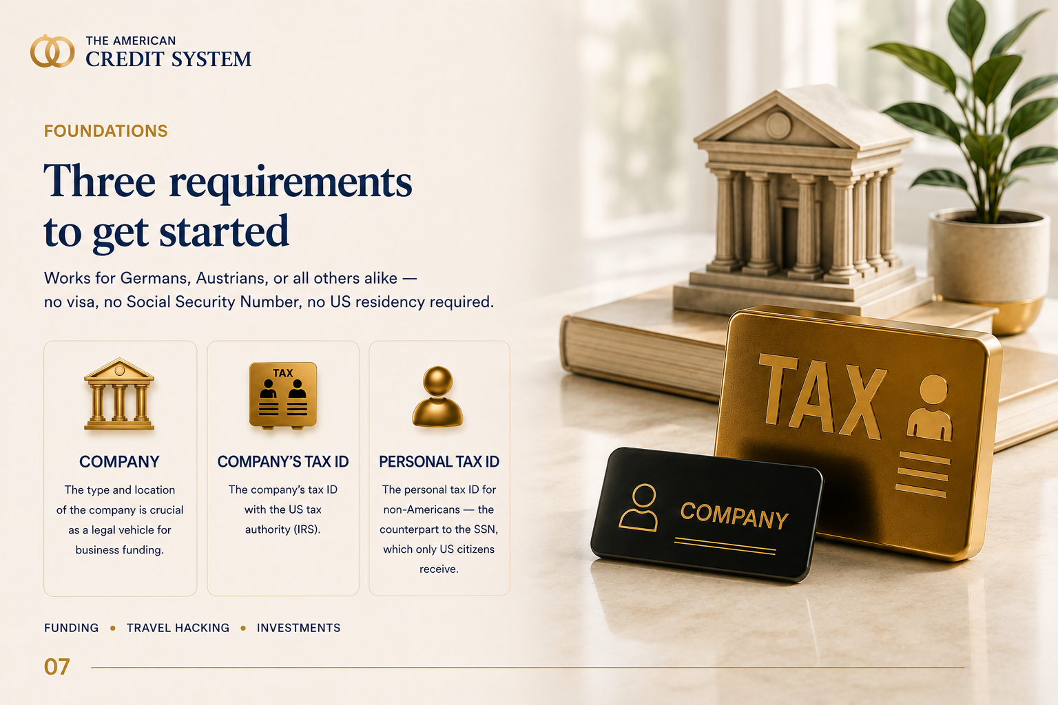 Three requirements to get started
